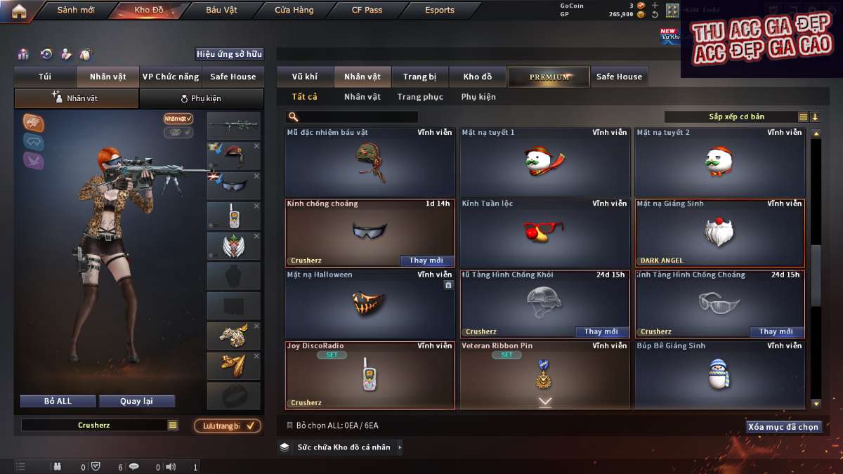 shop acc cf uy tin gia re
